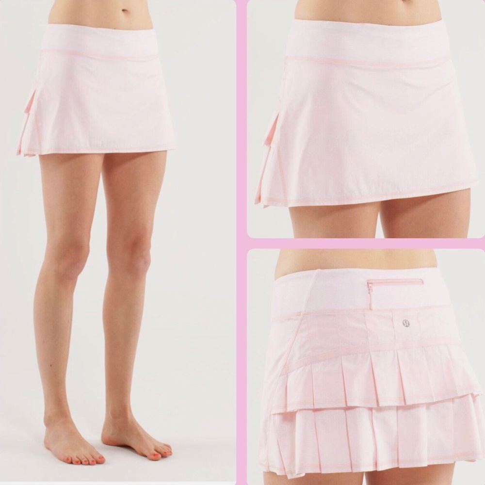 Lululemon pink Pace Setter tennis skirt